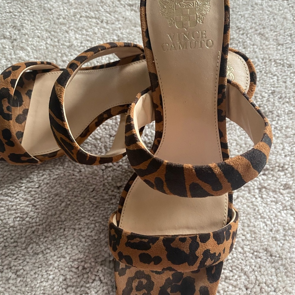 Vince Camuto Brown Leopard Heels